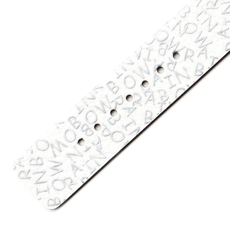 Rainbow Letter design" Lederarmband - weiß"