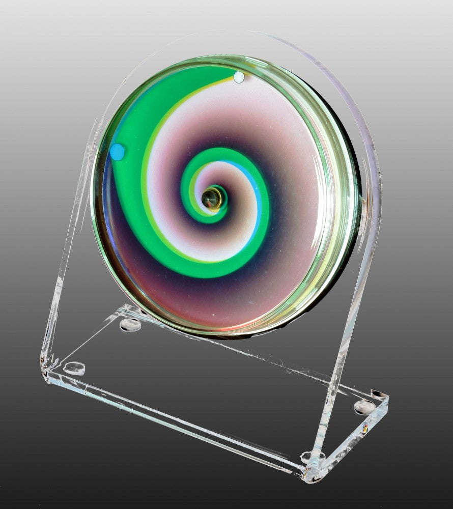 Petriplex vertigo, Acryl Tisch- und Regal Uhr (Buffetuhr)