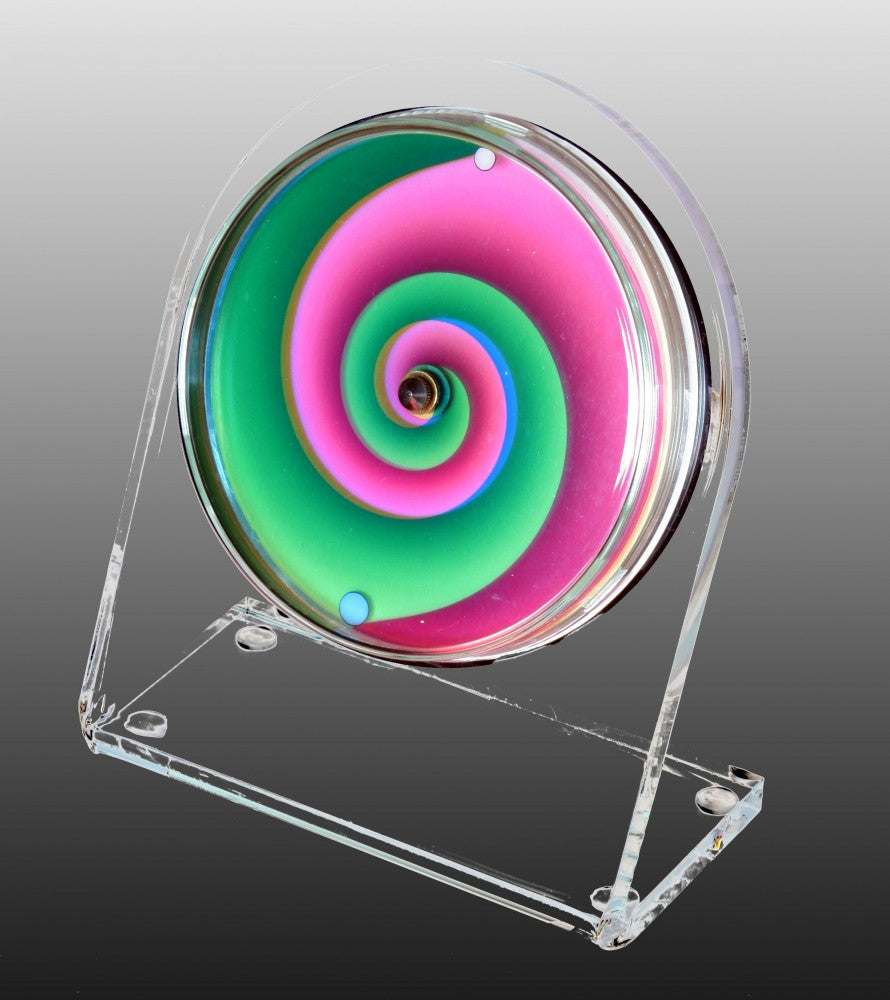 Petriplex vertigo, Acryl Tisch- und Regal Uhr (Buffetuhr)