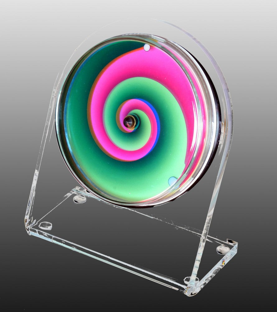 Petriplex vertigo, Acryl Tisch- und Regal Uhr (Buffetuhr)