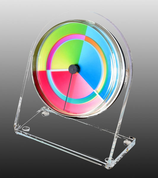 Petriplex circle, Acryl Tisch- und Regal Uhr (Buffetuhr)
