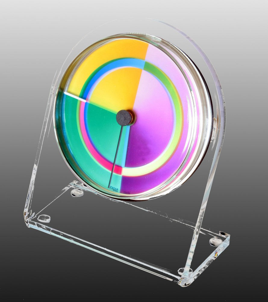 Petriplex circle, Acryl Tisch- und Regal Uhr (Buffetuhr)