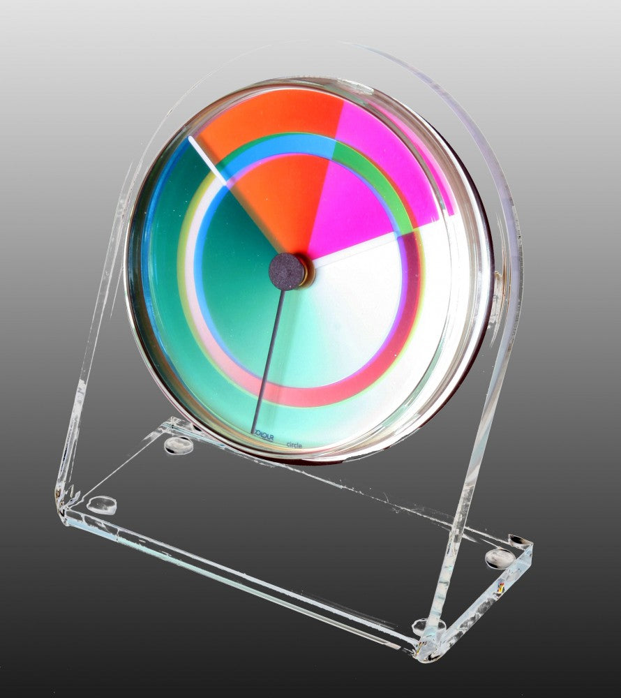 Petriplex circle, Acryl Tisch- und Regal Uhr (Buffetuhr)