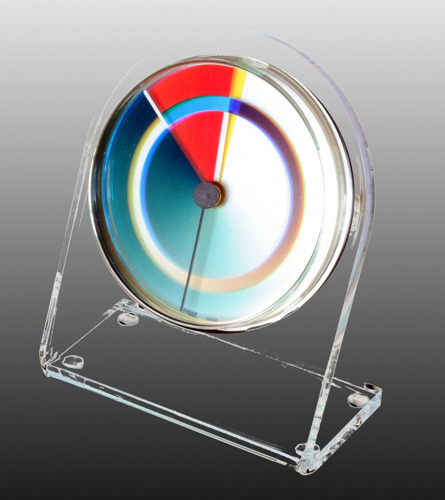 Petriplex circle, Acryl Tisch- und Regal Uhr (Buffetuhr)