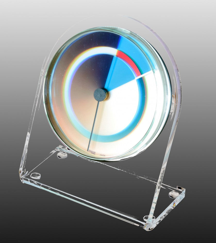 Petriplex circle, Acryl Tisch- und Regal Uhr (Buffetuhr)