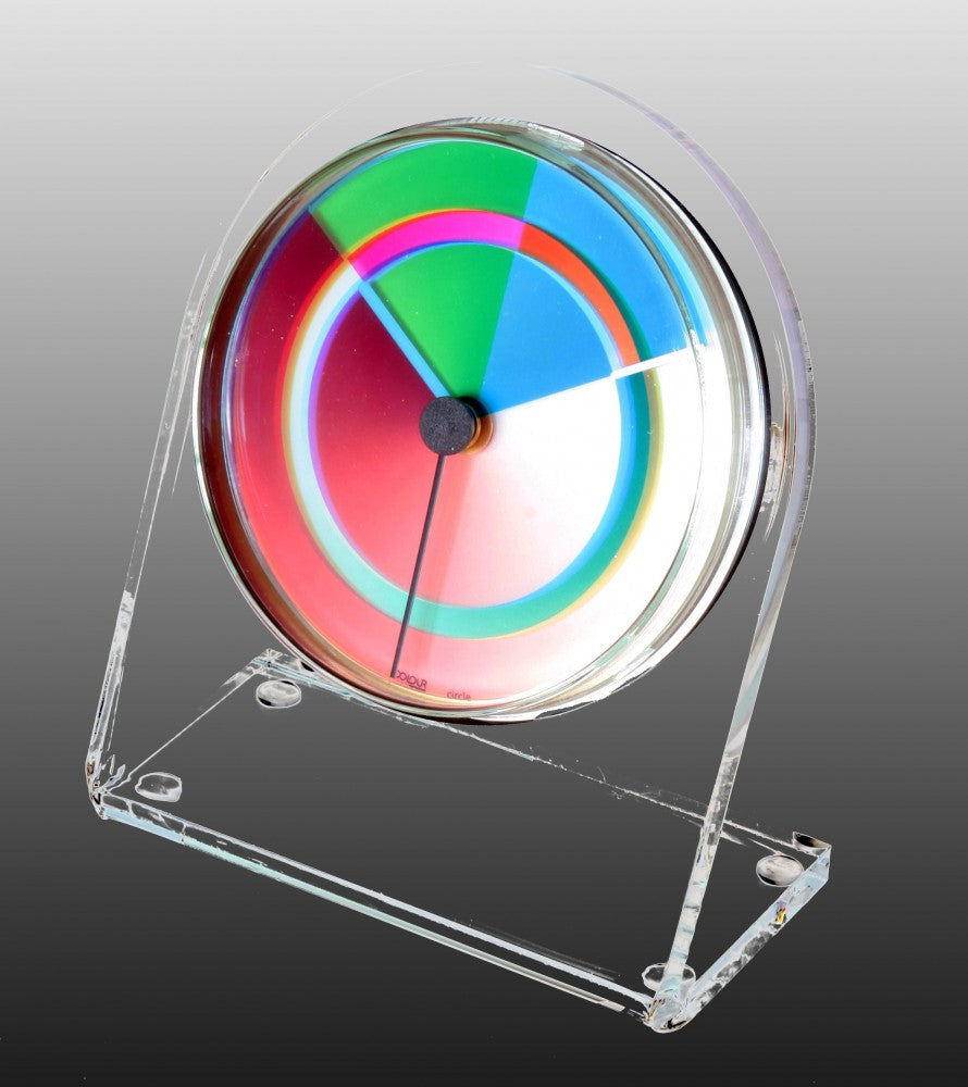 Petriplex circle, Acryl Tisch- und Regal Uhr (Buffetuhr)