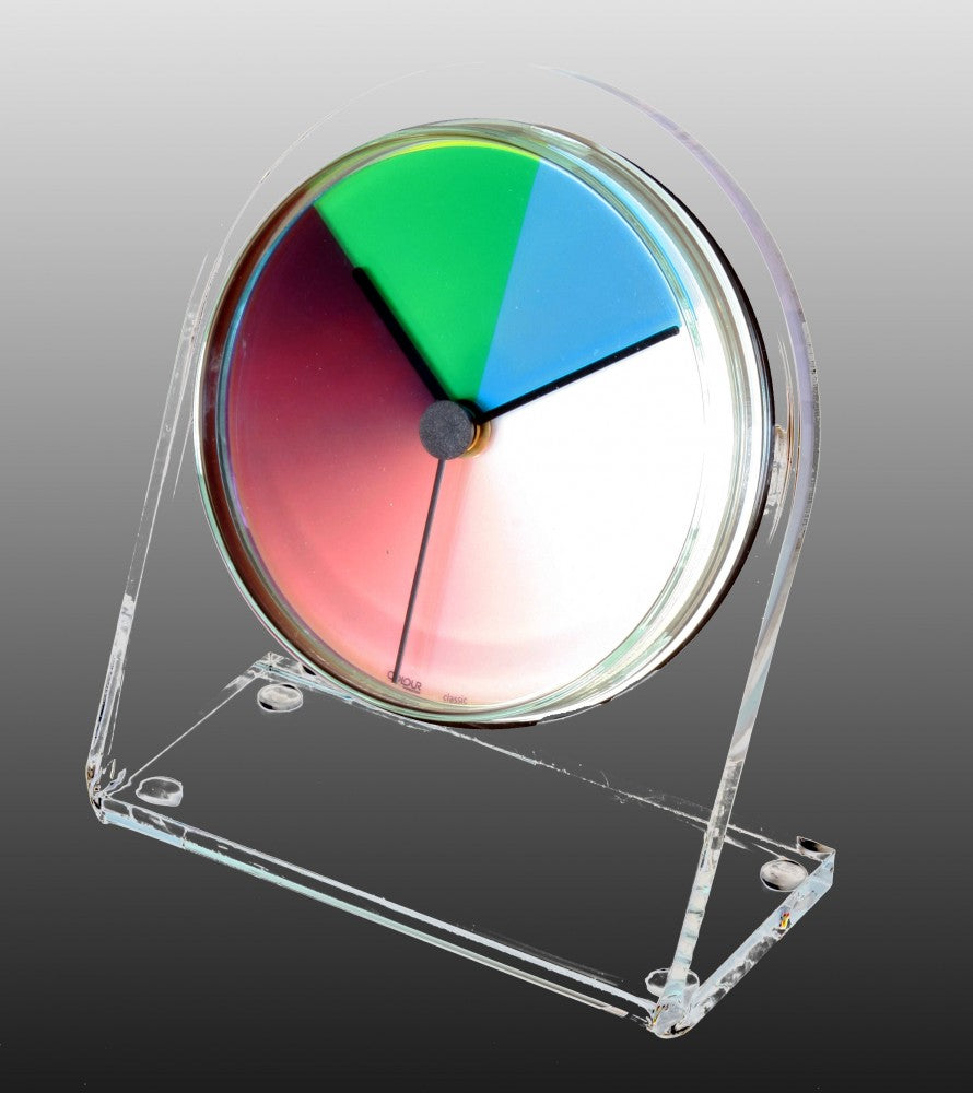 Petriplex classic, Acryl Tisch- und Regal Uhr (Buffetuhr)