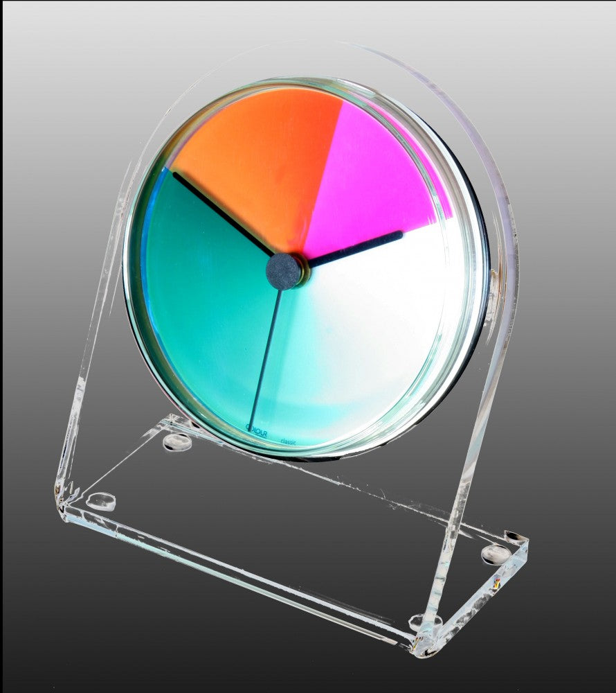 Petriplex classic, Acryl Tisch- und Regal Uhr (Buffetuhr)
