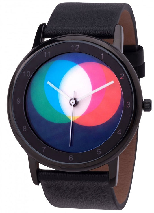 Avantgardia RGB  - Unisex Künstler Armbanduhr mit Edelstahlgehäuse 5 bar wasserdicht