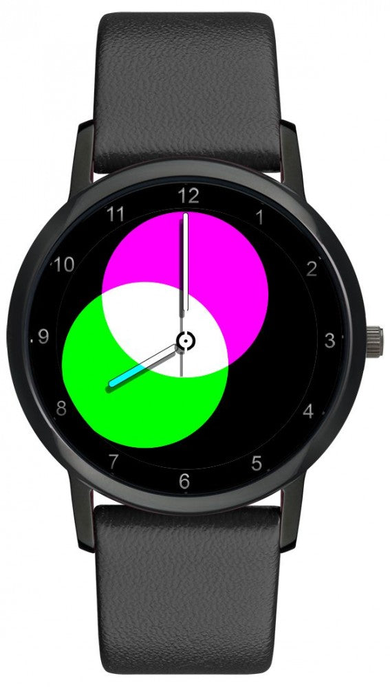 Avantgardia RGB  - Unisex Künstler Armbanduhr mit Edelstahlgehäuse 5 bar wasserdicht