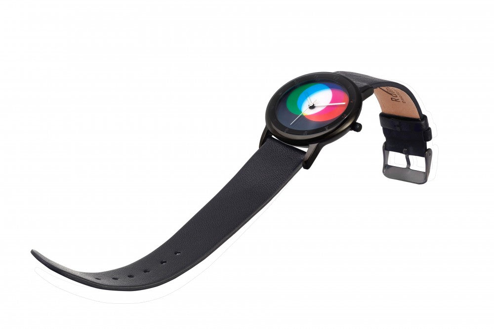 Avantgardia RGB  - Unisex Künstler Armbanduhr mit Edelstahlgehäuse 5 bar wasserdicht