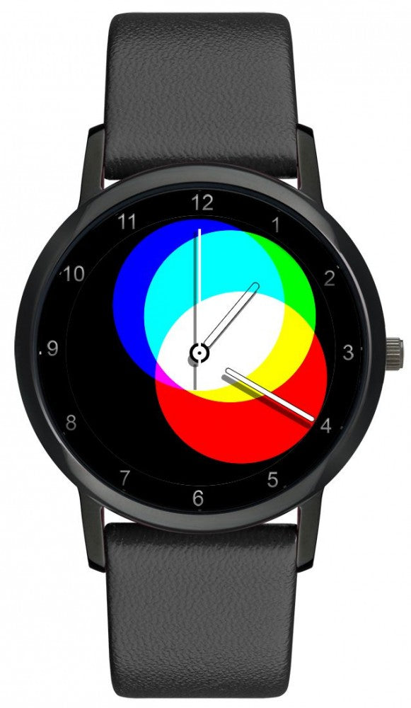 Avantgardia RGB  - Unisex Künstler Armbanduhr mit Edelstahlgehäuse 5 bar wasserdicht