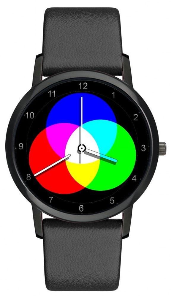 Avantgardia RGB  - Unisex Künstler Armbanduhr mit Edelstahlgehäuse 5 bar wasserdicht