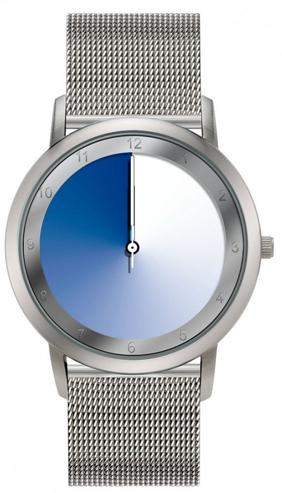 Avantgardia blues  - Unisex Künstler Armbanduhr mit Edelstahlgehäuse 5 bar wasserdicht
