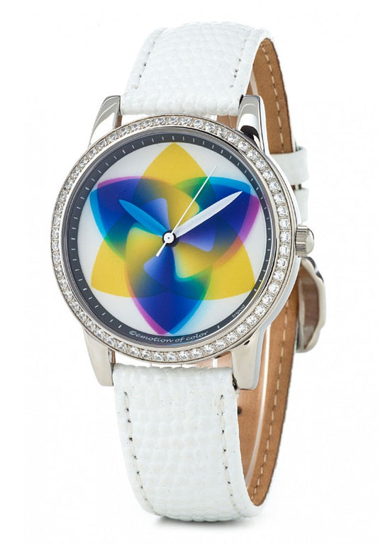 Avantgardia silver crystal - white lizard - tripod