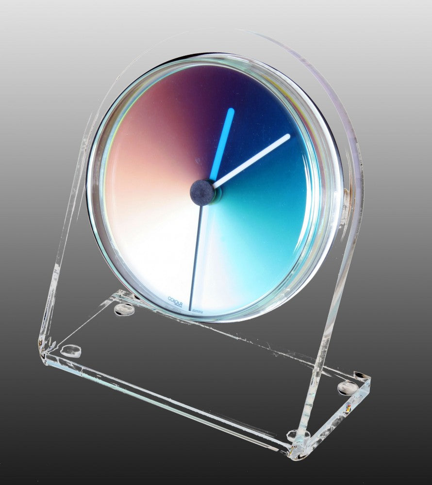 Petriplex gamma, Acryl Tisch- und Regal Uhr (Buffetuhr)