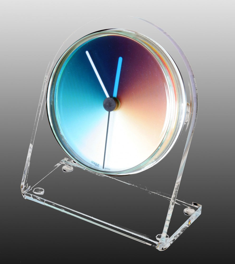 Petriplex gamma, Acryl Tisch- und Regal Uhr (Buffetuhr)