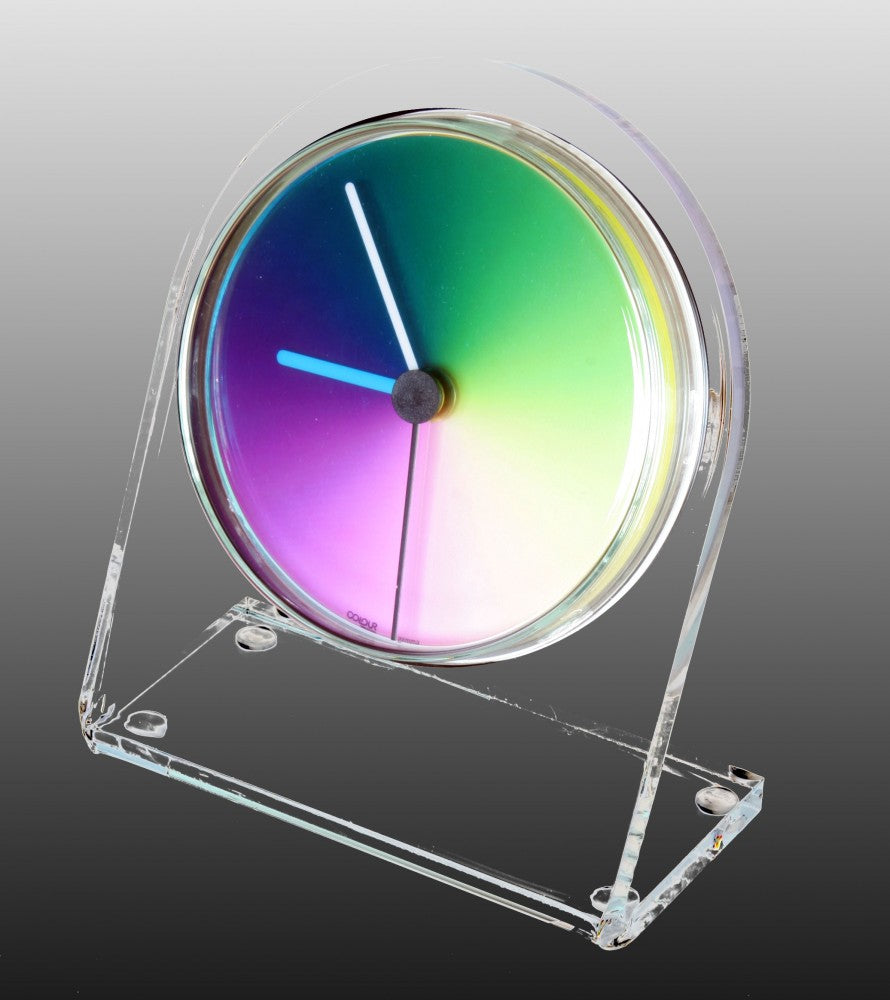 Petriplex gamma, Acryl Tisch- und Regal Uhr (Buffetuhr)