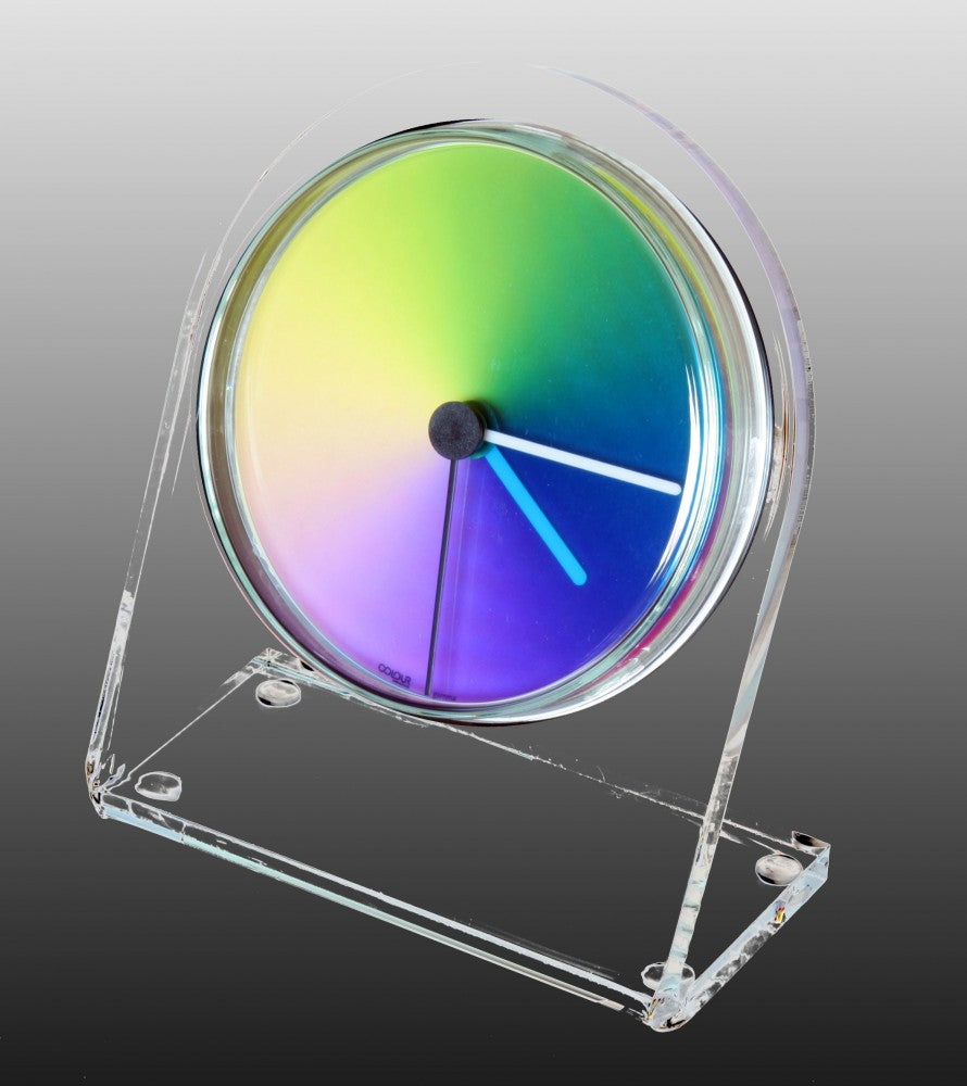 Petriplex gamma, Acryl Tisch- und Regal Uhr (Buffetuhr)