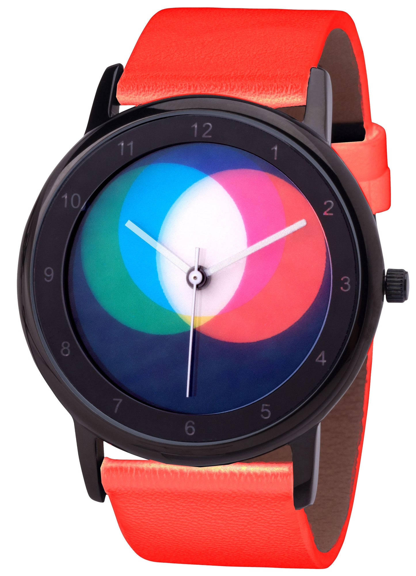 Avantgardia RGB  - Unisex Künstler Armbanduhr mit Edelstahlgehäuse 5 bar wasserdicht