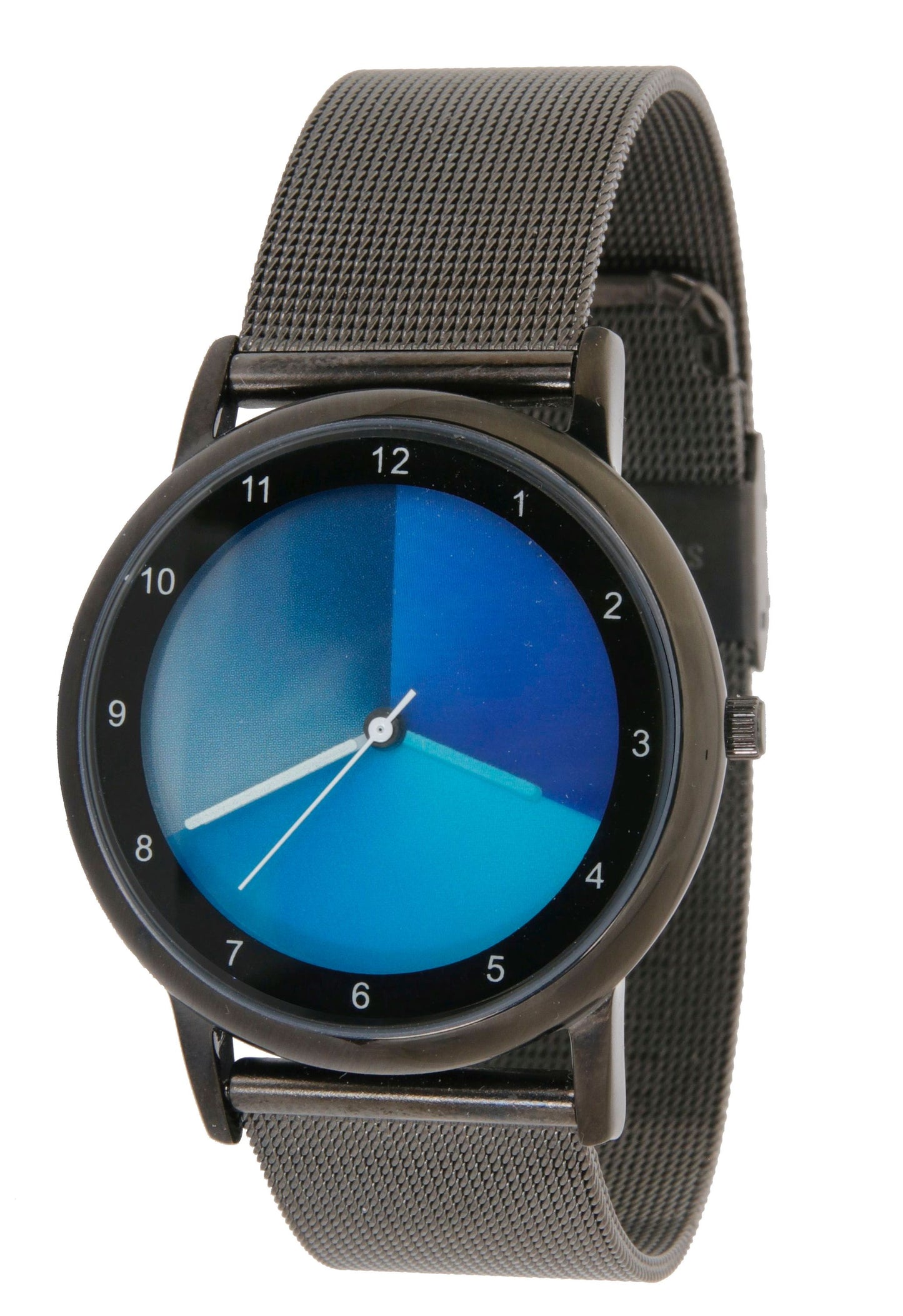 Avantgardia blues  - Unisex Künstler Armbanduhr mit Edelstahlgehäuse 5 bar wasserdicht