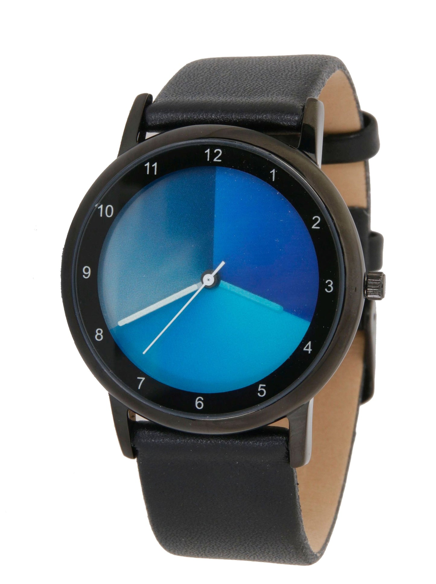 Avantgardia blues  - Unisex Künstler Armbanduhr mit Edelstahlgehäuse 5 bar wasserdicht