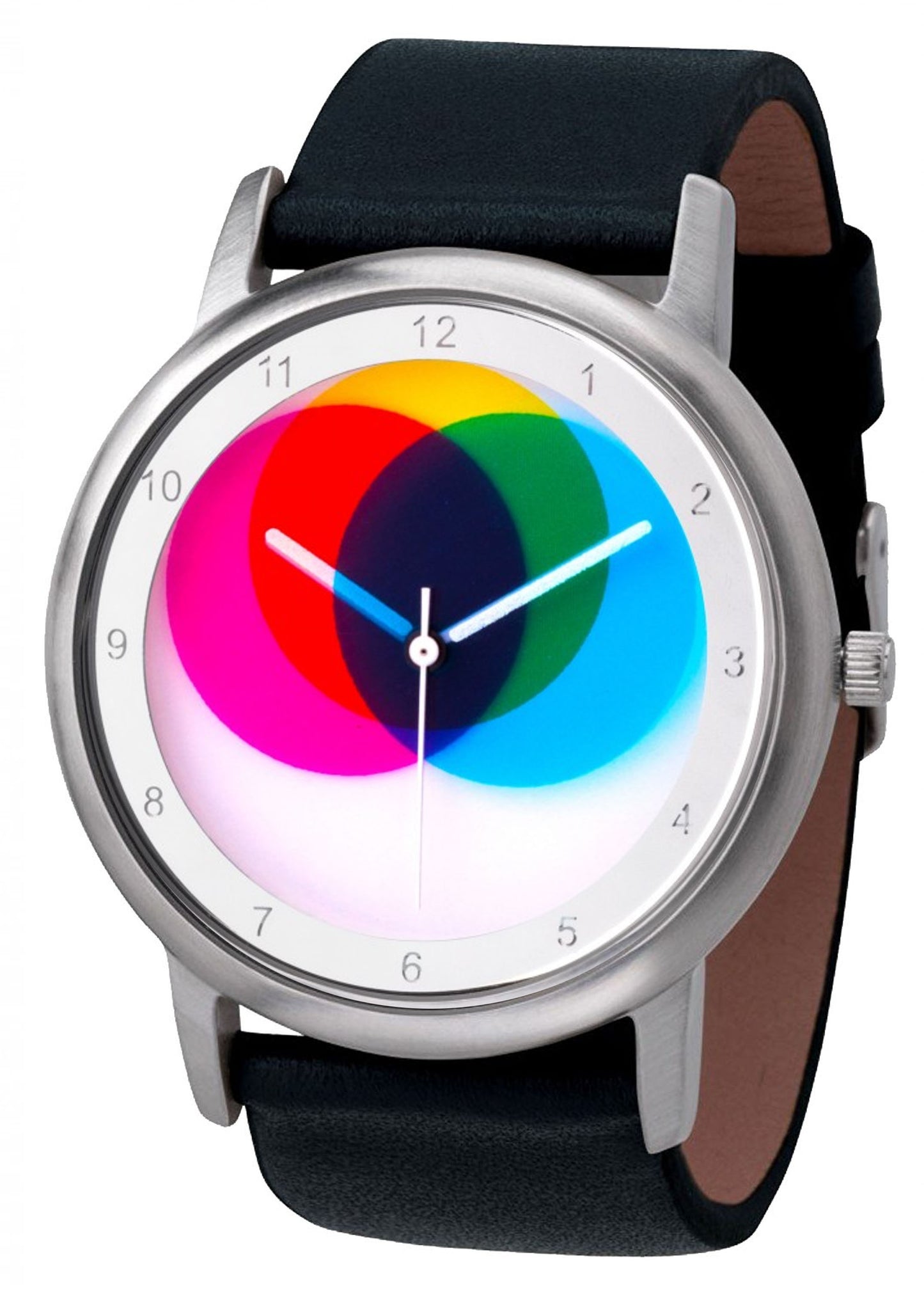 Avantgardia CMYK  - Unisex Künstler Armbanduhr mit Edelstahlgehäuse 5 bar wasserdicht
