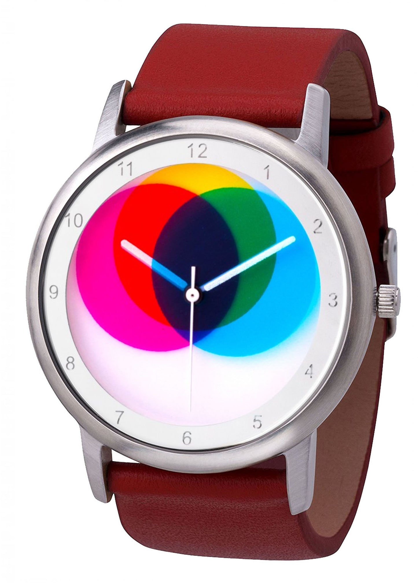 Avantgardia CMYK  - Unisex Künstler Armbanduhr mit Edelstahlgehäuse 5 bar wasserdicht
