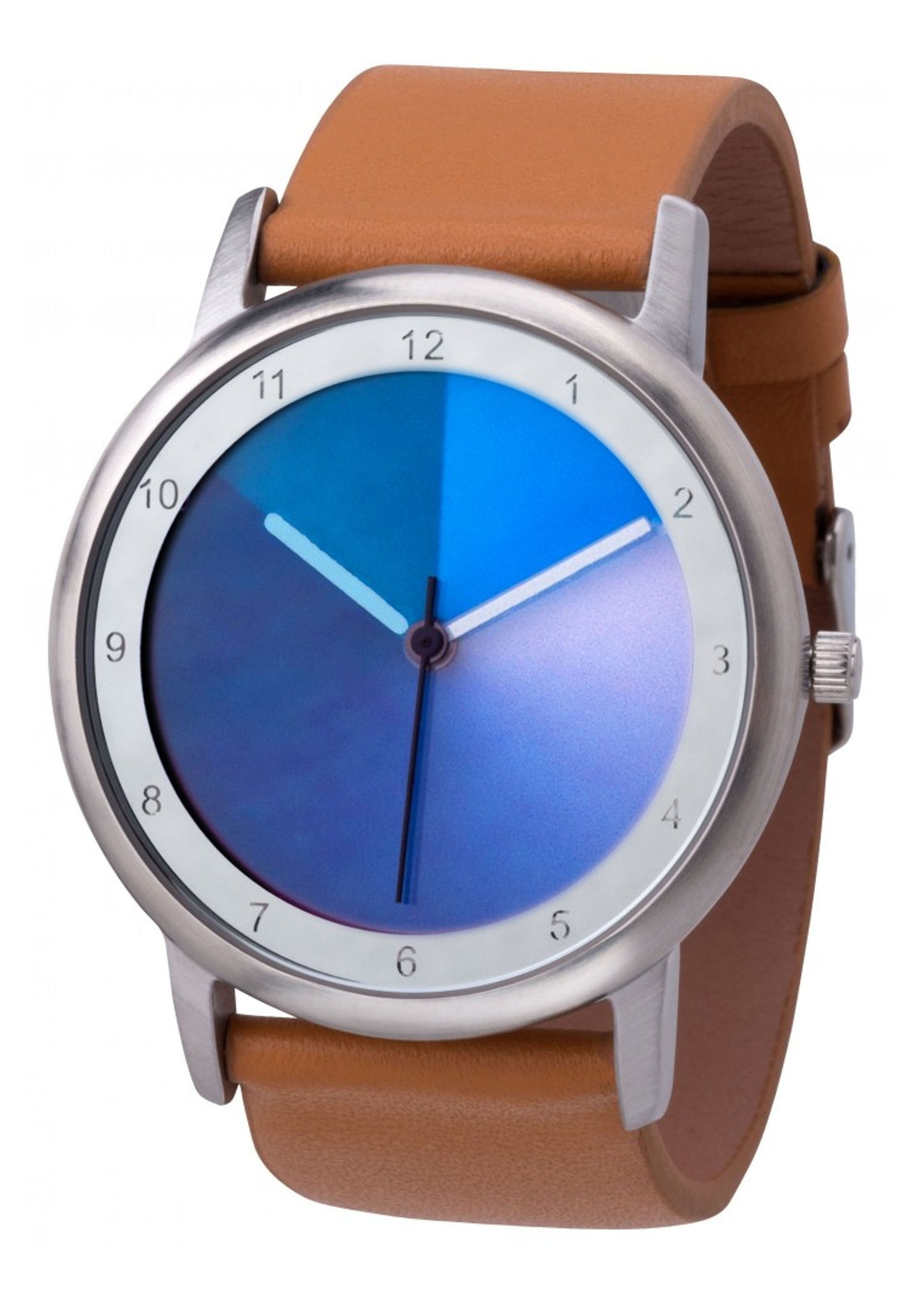 Avantgardia blues  - Unisex Künstler Armbanduhr mit Edelstahlgehäuse 5 bar wasserdicht