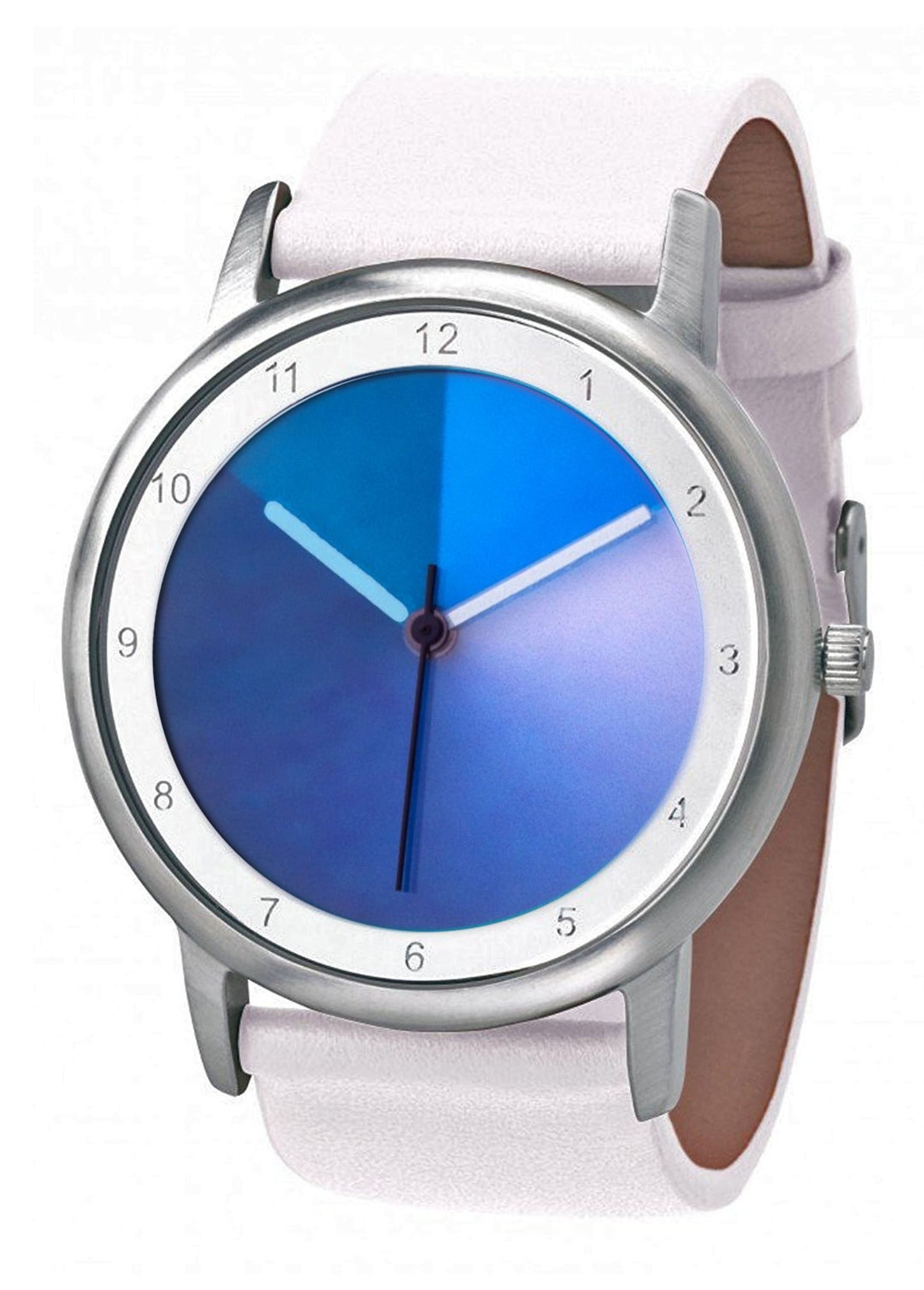 Avantgardia blues  - Unisex Künstler Armbanduhr mit Edelstahlgehäuse 5 bar wasserdicht