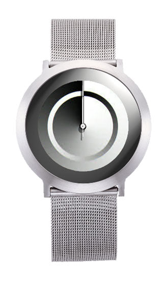 Serie ONE circle Edelstahl silber Milanese, COLOUR INSPIRATION, UNISEX Armbanduhr, Edelstahl gebürsted