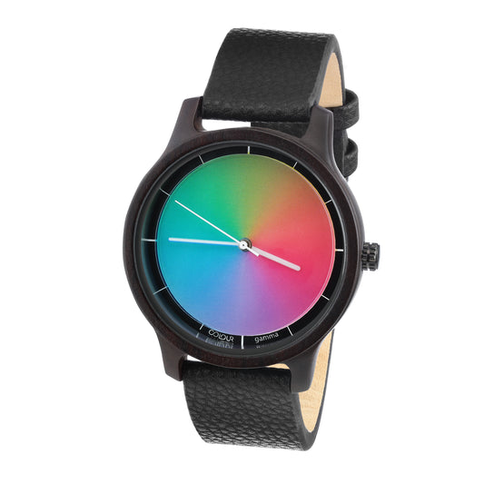 black sandelwood gamma black leather strap