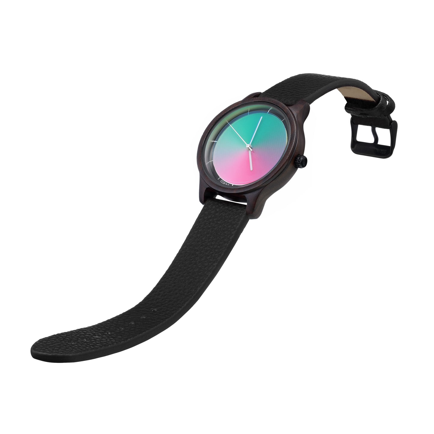 black sandelwood gamma black leather strap