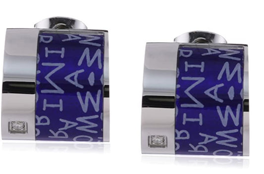 Edelstahlohrringe mit Diamant