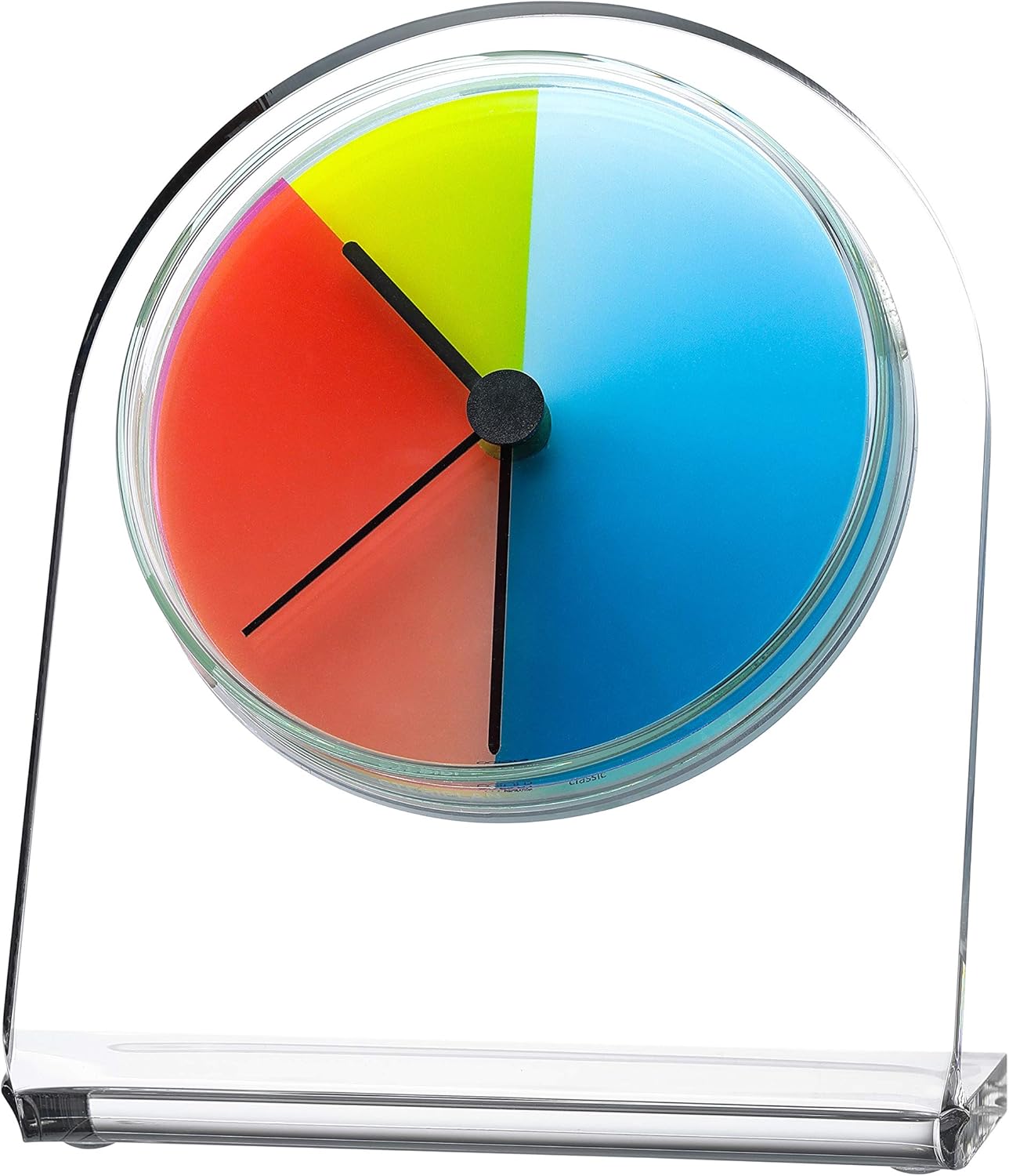 Petriplex classic, Acryl Tisch- und Regal Uhr (Buffetuhr)