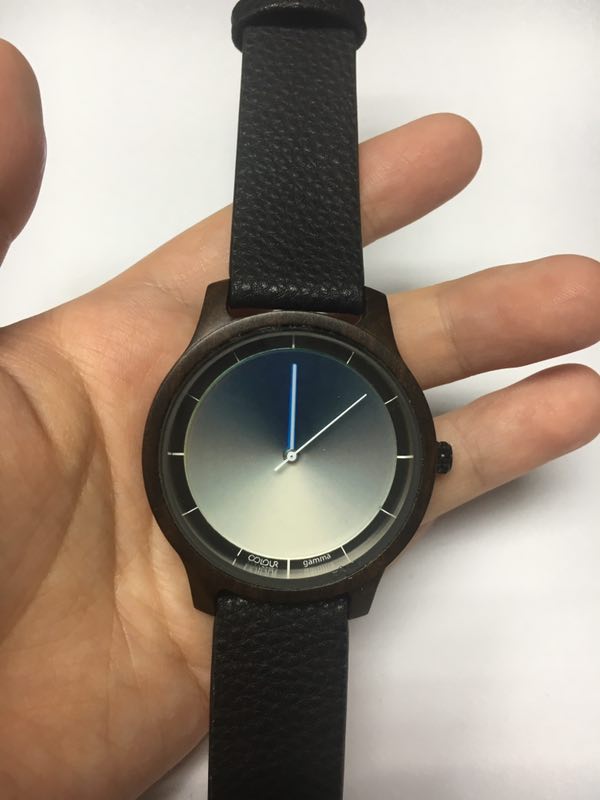 black sandelwood gamma black leather strap