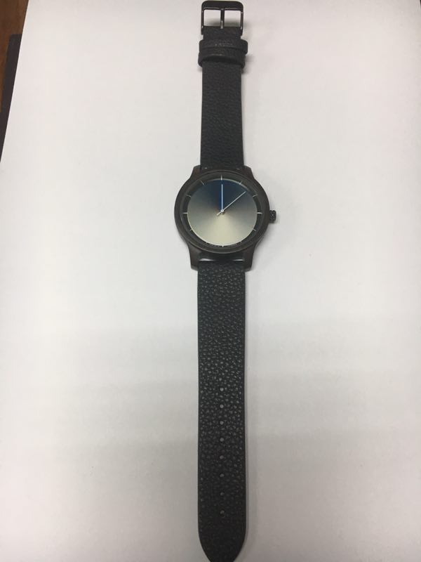 black sandelwood gamma black leather strap